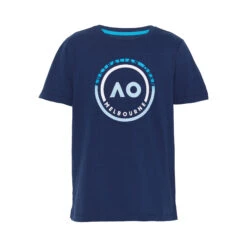 AO Round Logo Maglietta Ragazzi - Blu Scuro, Blu