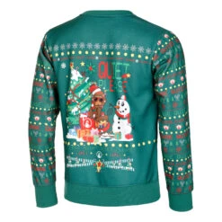 Ugly Christmas Felpa Uomini - Verde, Multicolore -Tennis Gioco 00258000 0 2