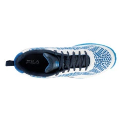 Fila Vicente Scarpa Per Terra Rossa Uomini - Blu, Bianco -Tennis Gioco 01235000 0 4