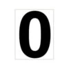 Platzziffer 0 Schild - Bianco, Nero