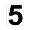Platzziffer 5 Schild - Bianco, Nero