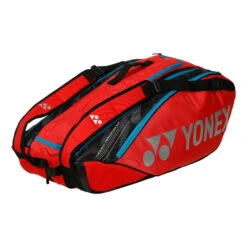 YONEX Pro Racquet Bag Borsa Per Racchetta Da 9 - Rosso, Nero