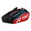 YONEX Club Line Racket Bag Borsa Per Racchetta Da 12 - Rosso, Nero