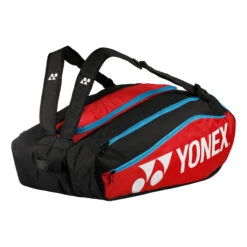 YONEX Club Line Racket Bag Borsa Per Racchetta Da 12 - Rosso, Nero -Tennis Gioco 0154500000 0 1 1