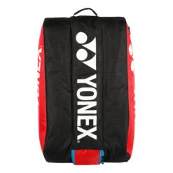 YONEX Club Line Racket Bag Borsa Per Racchetta Da 12 - Rosso, Nero -Tennis Gioco 0154500000 0 4