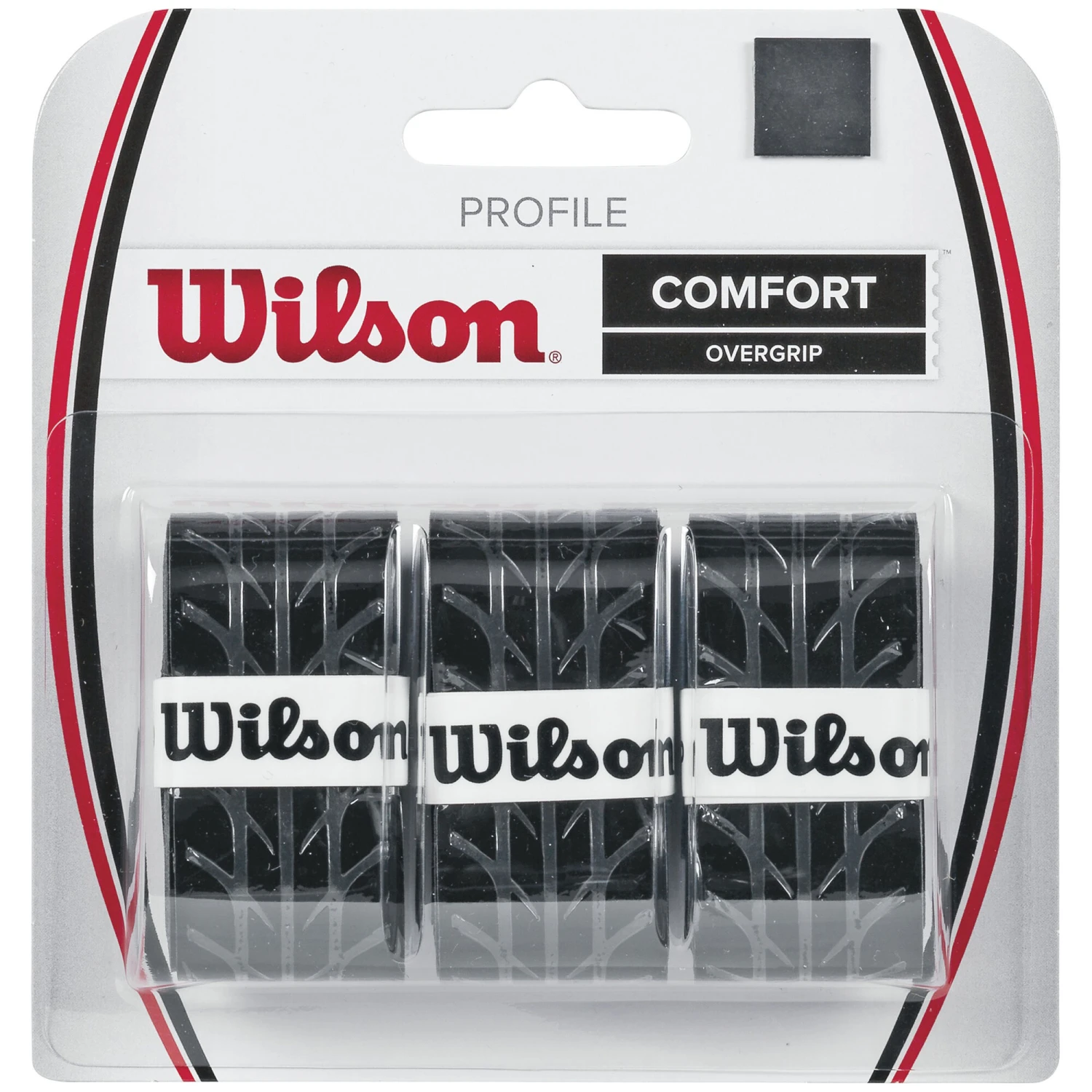 Wilson Profile Overgrip Confezione Da 3 - Nero 3 Wilson Profile Overgrip Confezione Da 3 - Nero
