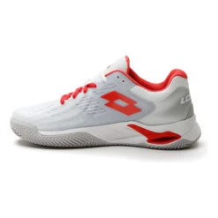 Lotto Mirage 100 Scarpa Per Terra Rossa Donna - Bianco, Rosso -Tennis Gioco 01598000 0 9