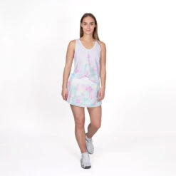 BIDI BADU Lowey Tech Plissee Gonna Donna - Bianco, Rosa -Tennis Gioco 01795000 13