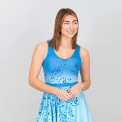 BIDI BADU Colortwist 2in1 Abito Donna - Turchese, Blu -Tennis Gioco 01938000 16