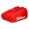 Wilson Super Tour Borsa Per Racchetta Da 15 - Rosso, Bianco