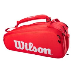 Wilson Super Tour Borsa Per Racchetta Da 15 - Rosso, Bianco 9 Wilson Super Tour Borsa Per Racchetta Da 15 - Rosso, Bianco -Tennis Gioco 0220500000 0 1