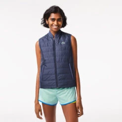 Lacoste Gilet Donna - Blu, Mint -Tennis Gioco 03916000 13