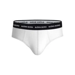 BJØRN BORG Cotton Stretch Brief Boxer Confezione Da 3 Uomini - Bianco, Nero -Tennis Gioco 05496000 10