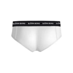 BJØRN BORG Cotton Stretch Brief Boxer Confezione Da 3 Uomini - Bianco, Nero -Tennis Gioco 05496000 11