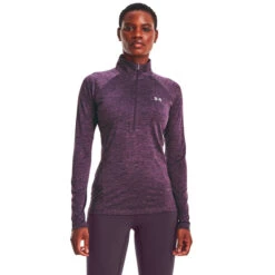 Under Armour Tech Half-Zip Warm Up Twist Manica Lunga Donna - Viola -Tennis Gioco 08474000 13