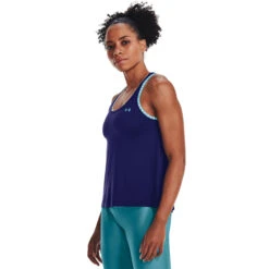 Under Armour Knockout Canottiera Donna - Blu Scuro, Turchese -Tennis Gioco 08486000 13