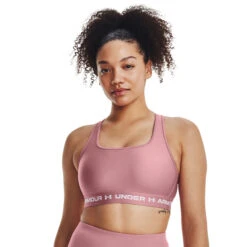 Under Armour Crossback Mid Reggiseni Sportivi Donna - Rosa -Tennis Gioco 08502000 13