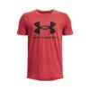 Under Armour Sportstyle Logo Maglietta Ragazzi - Rosso, Nero -Tennis Gioco 08571000 000