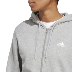 ADIDAS Essentials Linear Full-Zip French Terry Felpa Donna - Grigio Chiaro, Bianco -Tennis Gioco 17762000 16