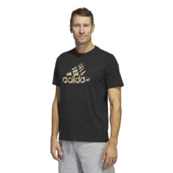 ADIDAS Power Logo Foil Maglietta Uomini - Nero, Beige -Tennis Gioco 17886000 13