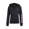 ADIDAS Linear Felpa Ragazze - Nero, Rosa -Tennis Gioco 18341000 000