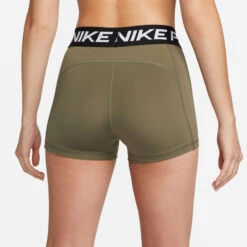 Nike Pro 3in Pantaloncini Donna - Verde, Nero -Tennis Gioco 56209000 14