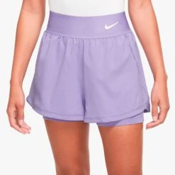 Nike Dri-Fit Advantage Court Pantaloncini Donna - Lilla -Tennis Gioco 57036000 13
