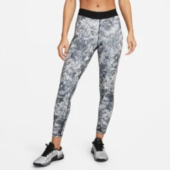 Nike Dri-Fit Performance Mid Rise All Over Print Calzamaglia Donna - Bianco, Nero -Tennis Gioco 57083000 13