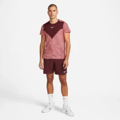 Nike Dri-Fit Court Slam RG Maglietta Uomini - Rosso Scuro, Rosa Antico -Tennis Gioco 57145000 15